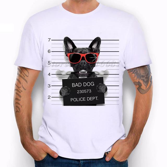 Men's French Bulldog Mug-Shot T-Shirt