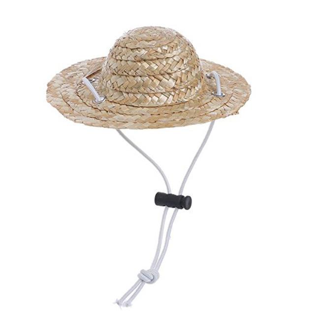 Straw Hat For French Bulldogs