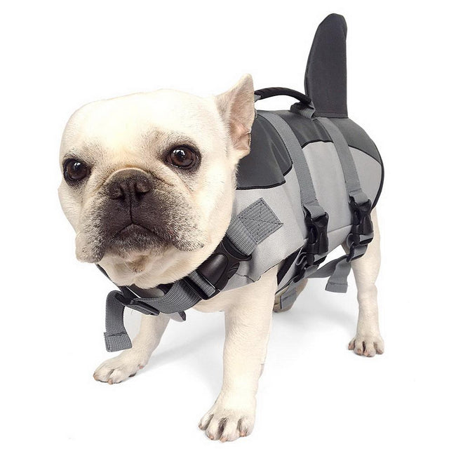 Frenchie Shark Life Vest with Handle